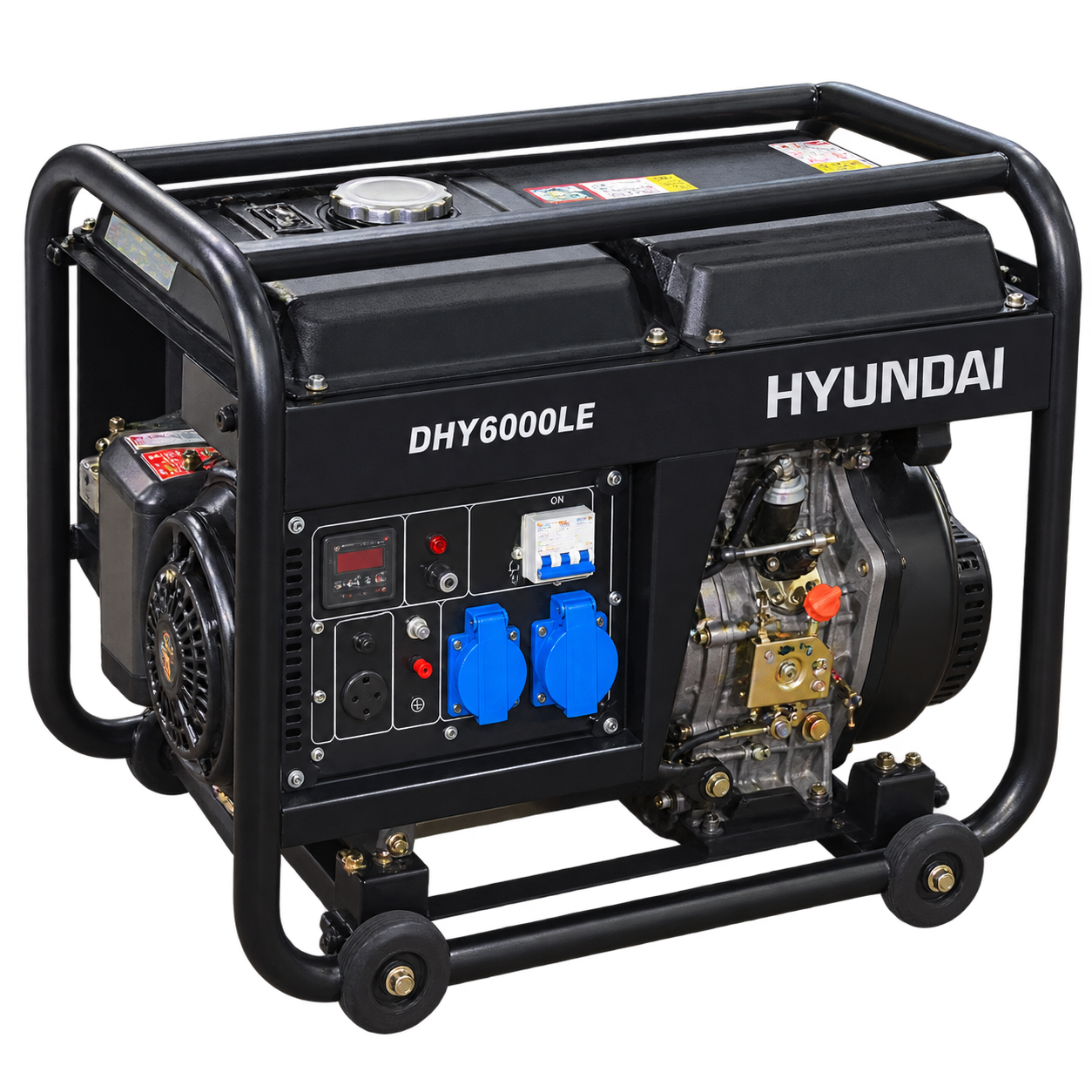Máy phát điện chạy dầu 5kw cách âm. Hyundai DHY-6000SE